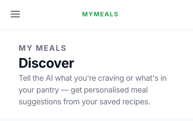 mymeals screenshot